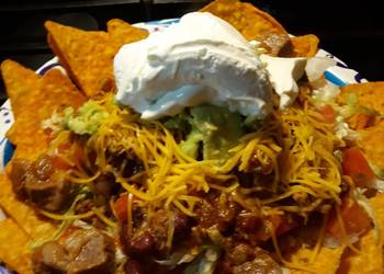 How to Recipe Perfect Nachos with leftover eye of round chili