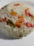 Arroz con caldo de pollo