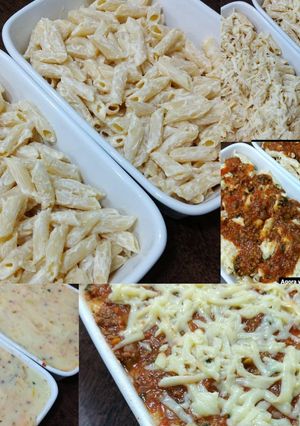 Foto de Macarrão com purê de batata