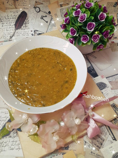 عکسی از دستور سوپ گمنه با ماش 😉