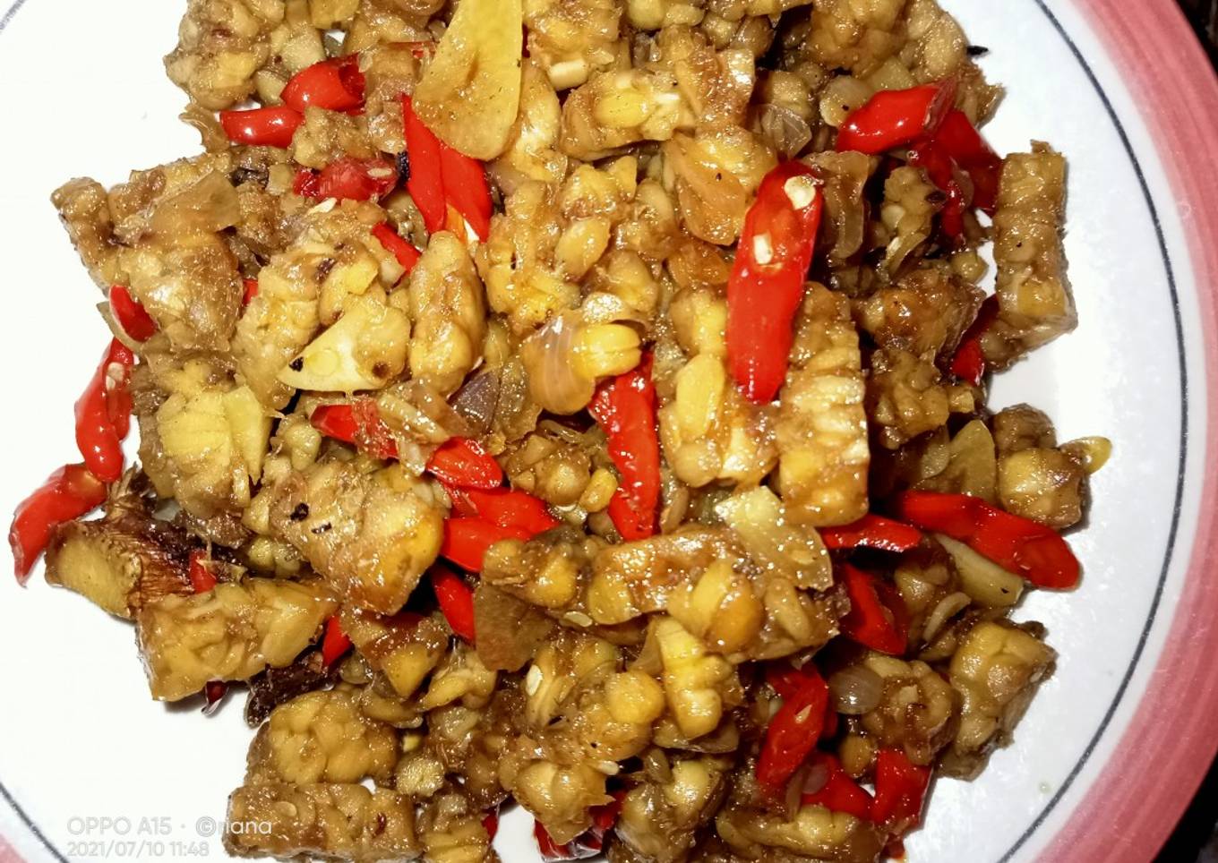 Orek tempe basah