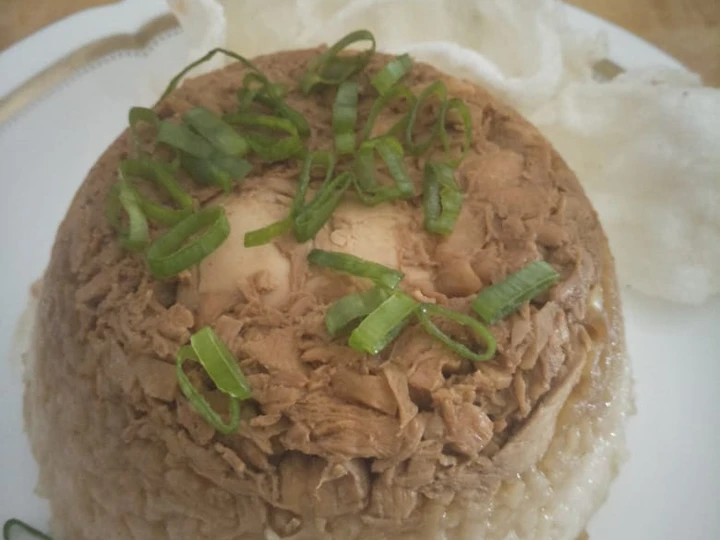 Cara Mudah Menyiapkan Resep  Nasi tim ayam simple yang Sempurna, Bikin Ketagihan