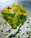 Mattar / green peas paratha