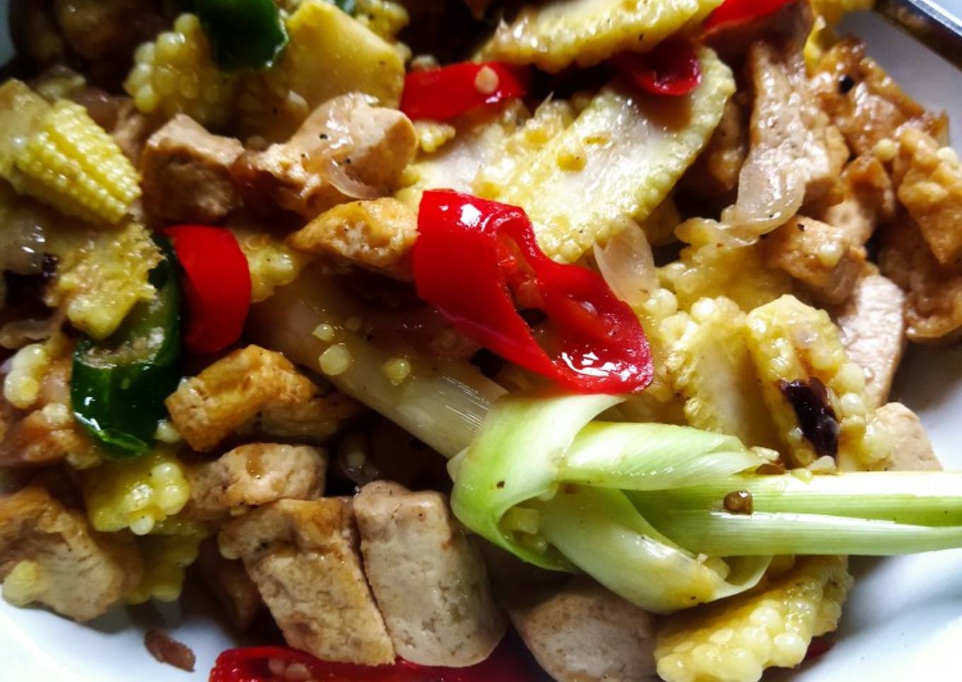 Oseng jagung tahu