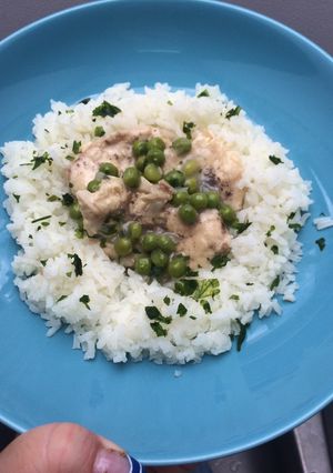 Zöldborsós csirke recept fotója
