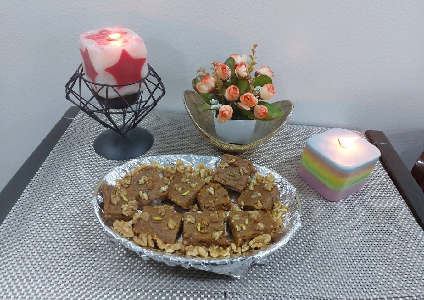 Walnuts coconut burfi