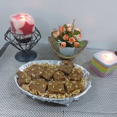 A picture of Walnuts coconut burfi.