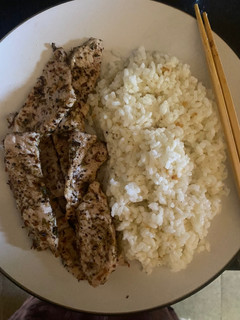 Una foto de Lomo con arroz