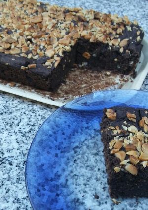 Una foto de Brownie de porotos