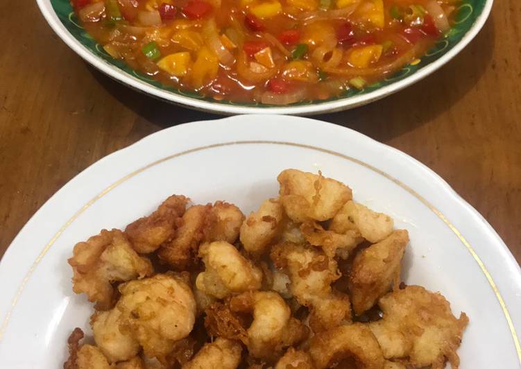 Proses Membuat Udang Asam Manis yang simpel