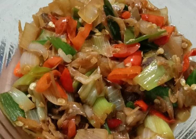 Resep Sambal tumis daun bawang, Enak