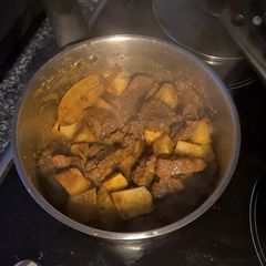A picture of Semur Beef and Potatoes (Indonesian-style Stew).