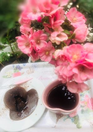 Hình của món Air fryer Milo lava cake.