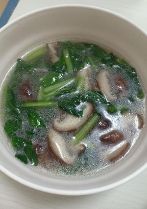 Hình của món Canh cải ngọt nấu nấm.