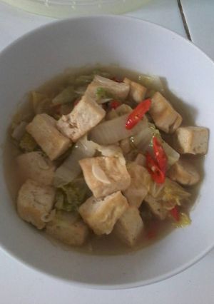 Foto resep Tumis sawi putih & tahu 
