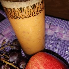A picture of Fruits Mocktail 🍎🍓🍊🍌🍇.