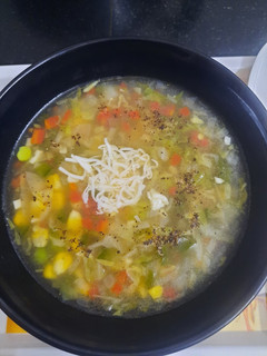 A picture of Vegetable soup.