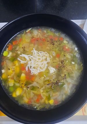 A picture of Vegetable soup.