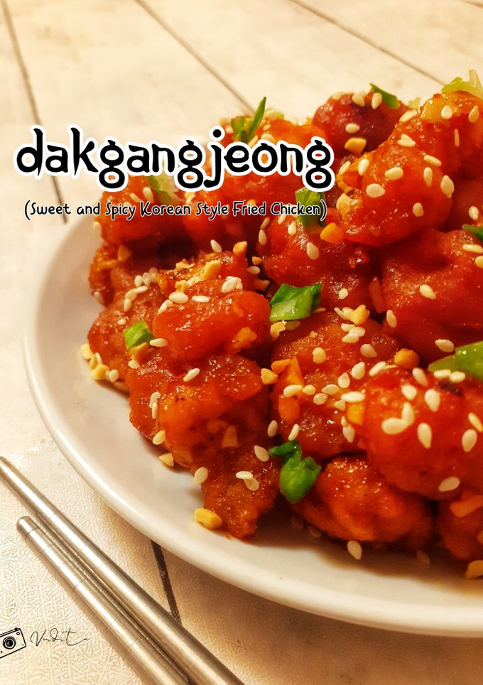 Foto resep Dakgangjeong (Sweet & Spicy Korean Style Fried Chicken)