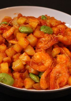 Foto resep Balado Udang Kentang
