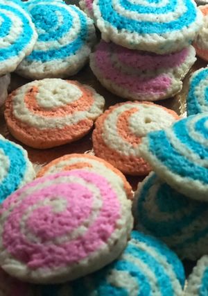 Una foto de Galletas Espirales de colores