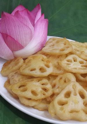 Hình của món Củ sen chiên giòn.