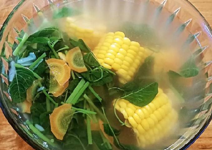 Resep ? Sayur kunci bayam bening Anti Gagal