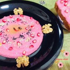 A picture of Beetroot walnuts hummus.