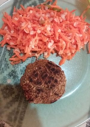 Una foto de Hamburguesa de lentejas veganas