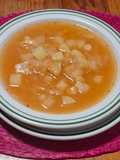 Sopa de poro y papa