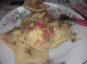 Una foto de ravioles caseros