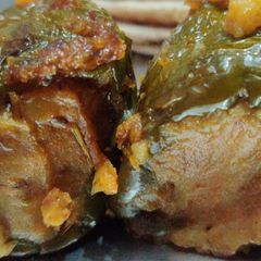 A picture of Stuffed capsicum.