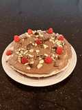 White Chocolate Mint Cream Torte with Chocolate Cream Topping