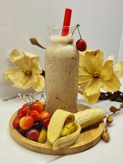 عکسی از دستور اسموتی موز🍌 وگیلاس🍒