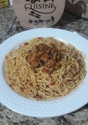 صورة لوصفة سباغيتي بنين في 10 دقائق 🍲🍲🍲