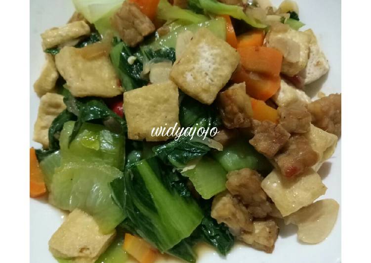 Tumis Pokcoy Tahu Tempe