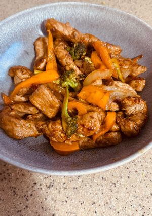 Una foto de Fajitas de cerdo Asiáticas