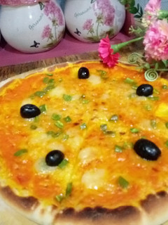 صورة لوصفة بيتزا 🍕🍕