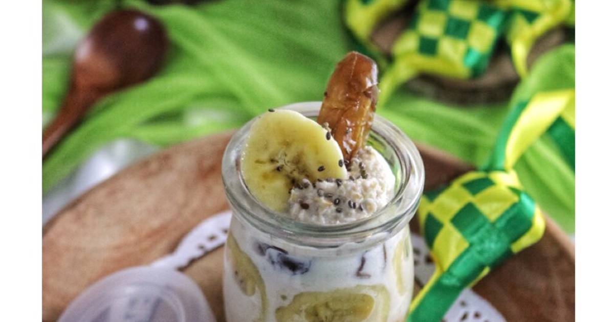 Resep Energy In A Jar Overnight Banana And Kurma Kreasi Oat Oleh Lini