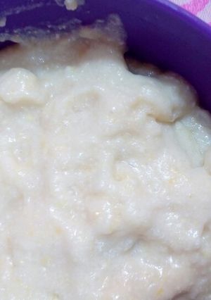 Foto resep Mpasi 8+ nasi, jagung manis,tahu serpong,keju, Evoo