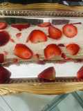 Lotus biscoff strawberry Swiss roll cake
