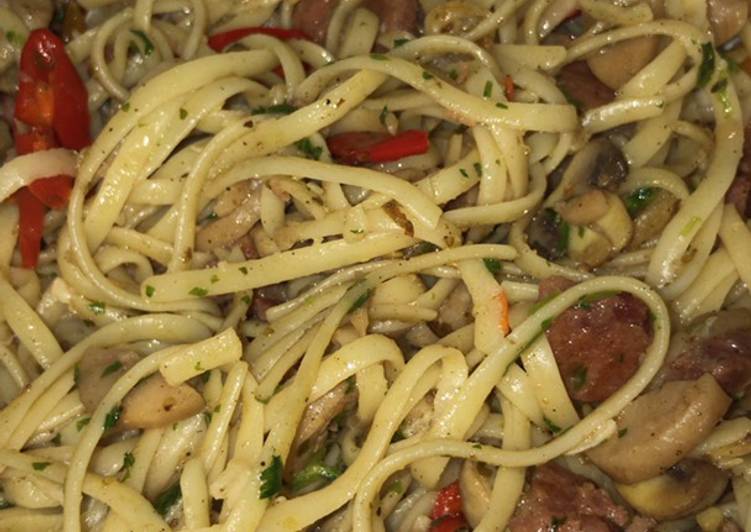 Spaghetti Aglio Olio Champignon