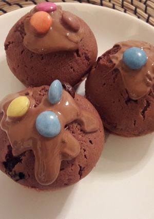 Csokis, aszalt gyümölcsös muffin recept fotója