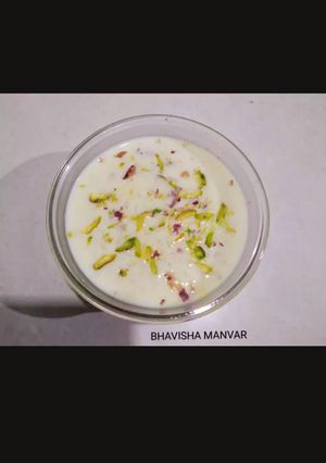 A picture of Gobindobhog rice kheer.