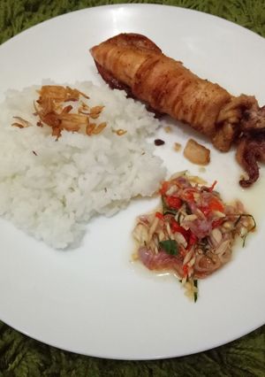 Foto resep Cumi goreng ketumbar dan sambel matah