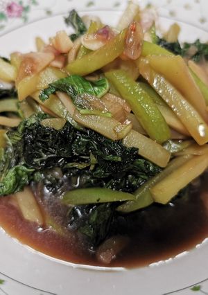 Foto resep Bayam Labu Kuah Teriyaki ala Subi 😍