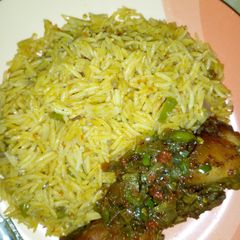 A picture of Jollof rice.