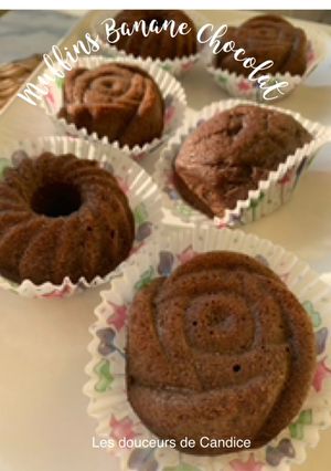 Une photo de Muffins banane chocolat