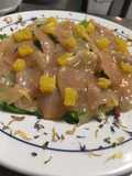 Carpaccio di trota fario marinata agli agrumi