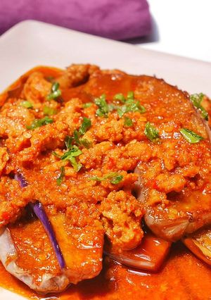 Foto resep Semur Terong Pedas Ayam Cincang